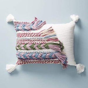 ANTHROPOLOGIE Braided Tassels Pillow